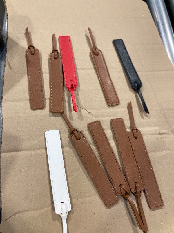 Photo 1 of 10PCs Bookmark, Leather Bookmarks with Leather Rope, Page Markers Reading Gifts for Women, Readers, Book Mark for Book Lovers by HNQCPCVU VARIOUS COLORS