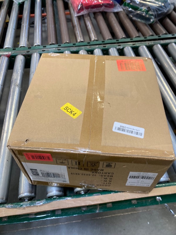 Photo 1 of Depuley Outdoor Ceiling Fan with Light: 13" Caged Ceiling Fans with Remote App Control for Patio Kitchen Bedroom - Farmhouse Fandelier Flush Mount Lights Fixture Reversible 6 Speed Timer Black