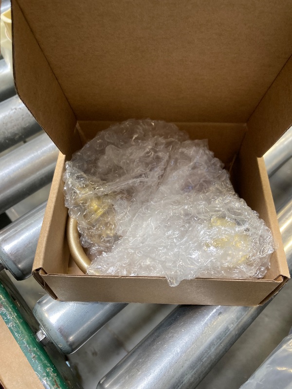 Photo 1 of 2 Pack Gold Curtain Holdbacks, USFOOK Decorative Drapery Tiebacks (2 Pack/1 Pair), Curtain Tie Back Hooks for Wall with Translucent Finials (6.1" L x 4.1" W)