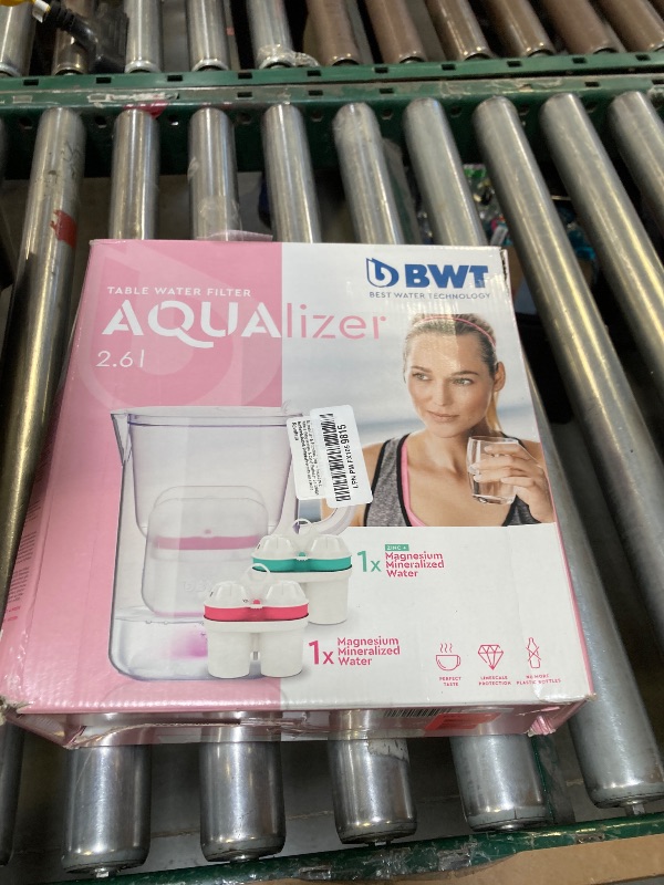 Photo 1 of BWT AQUAlizer Baselight, 2.6 Liter, Water Mineralizer & Filtration Jug - Includes 2 Filters (Magnesium & Zinc) Enricher Cartridge, for Tea & Coffee Water, Prevents limescale, removes Lead & Chlorine