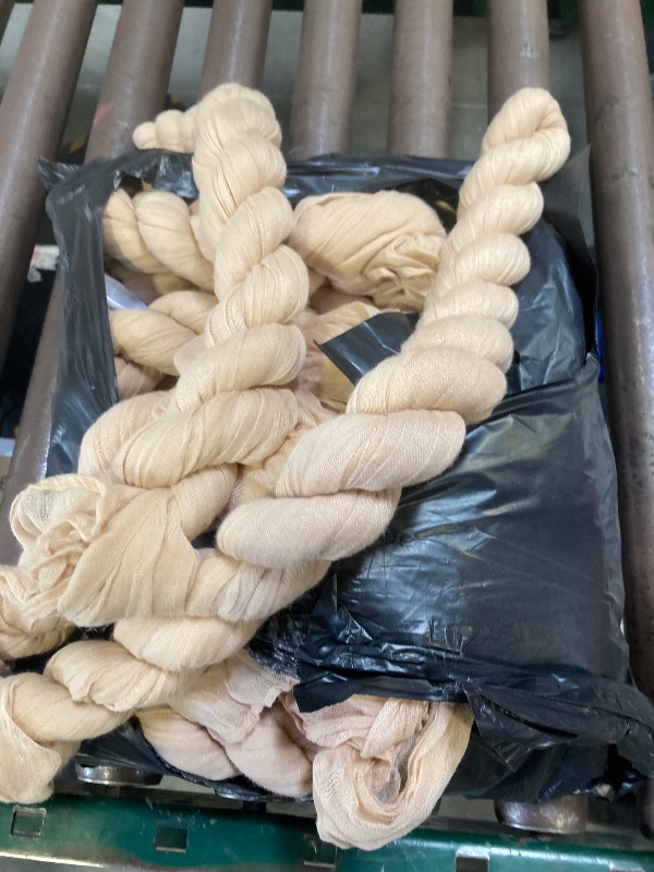 Photo 1 of 16 Pack Beige Cheesecloth Table Runner, 35x120 Inch Boho Gauze Table Runners, Cheese Cloth Long Table Runner Elegant Table Runners for Party Wedding Bridal Baby Shower Table Decor (Beige)