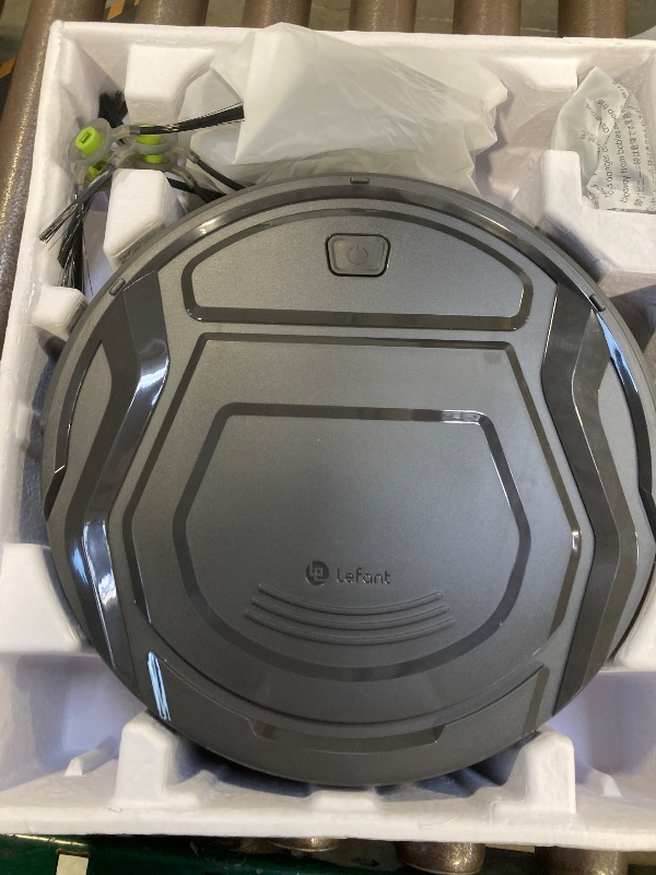 Photo 1 of Lefant Robot Vacuum, Slim Quiet, 3 Adjustable Strong Suction Levels, Robot Vacuum Cleaner Ideal for Pet Hair Hard Floor and Daily Cleaning, WiFi/App/Alexa/iWatch Control, M210 Pro, Gray