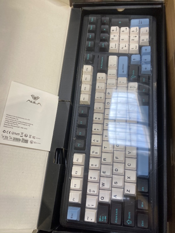 Photo 1 of AULA F99 Wireless Mechanical Keyboard,Tri-Mode BT5.0/2.4GHz/USB-C Hot Swappable Custom Keyboard,Pre-lubed Linear Switches,RGB Backlit Gaming Keyboards for PC/Tablet/Xbox/PS4/PS5