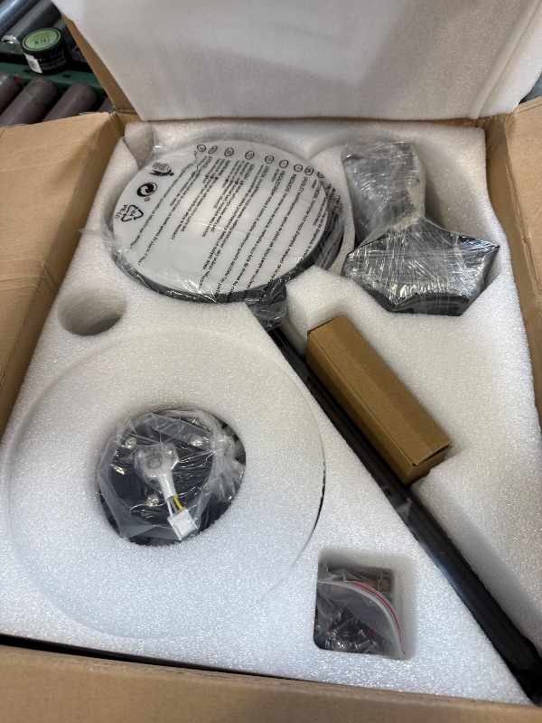 Photo 1 of 52 Inch Ceiling Fans with Lights and Remote Control, Low Profile Flush Mount, Quiet Reversible DC Motor, Modern Matte Black Finish, Energy Efficient for Bedroom/Living Room Indoor/Outdoor Use