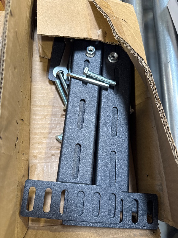 Photo 1 of 2 Pack Adjustable Headboard Brackets for Bed Base, Universal Metal Headboard Brackets kit for Bed Frame, Black Footboard Extension Kit Compatible with Twin Full Queen King