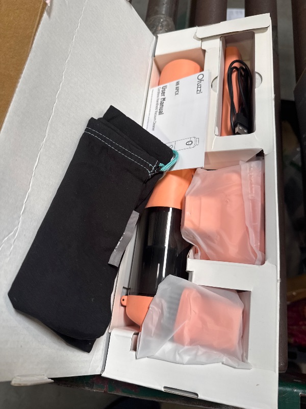 Photo 1 of Ofuzzi Day - H8 Apex Cordless Handheld Vacuum Cleaner, 30AW Powerful Suction, 1.2lbs Lightweight, 120ml Dust Cup, Dual Filtration, 30 Mins Runtime, Mini Vacuum for Pet, Home, Narrow Spaces(Orange)