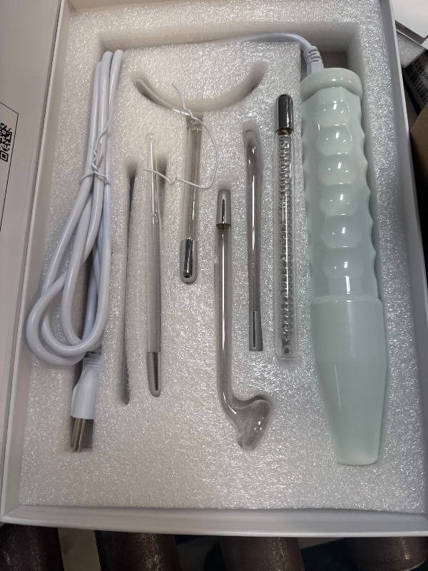 Photo 1 of Pure Daily Care NuDerma Clinical Portable Skin Therapy Wand, Machine with 6 Fusion Neon + Argon Wands – Anti Aging - Clarifying - Skin Tightening & Radiance - Wrinkle Reducing