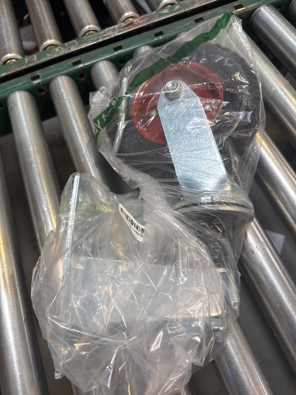 Photo 1 of 8 Inch Gate Wheel, Heavy Duty 600LB Capacity for Metal Tube Gate, Spring-Loaded Gate Caster Wheel with 360° Rotation, Easy Install with Screws & Wrench 1 Pack Red