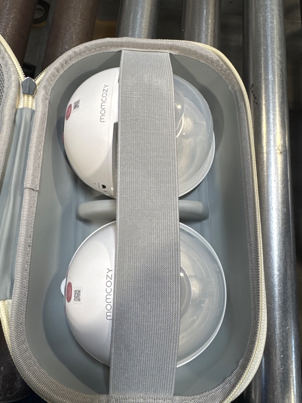 Photo 1 of Momcozy M5 Smart APP Controlled Wearable Breast Pump, Hands-Free Wireless Electric Pump, 3 Modes 9 Suction Levels, BPA-Free, Portable Lightweight, 24mm Flange, 2-Pack Cozy Red