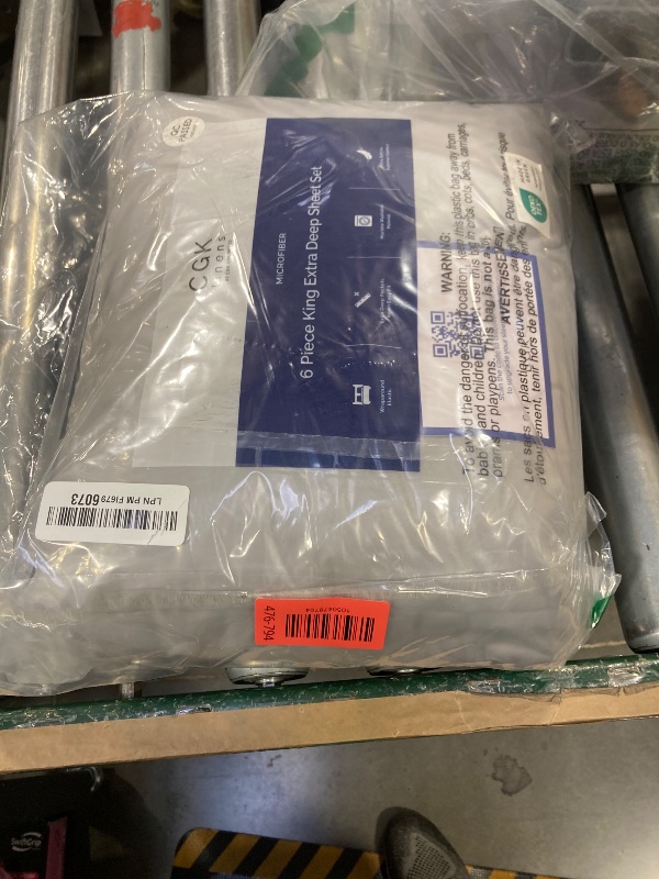 Photo 1 of Extra Deep King Sheet Set - 6 Piece Breathable and Cooling Sheets - Hotel Luxury Bedding for Women, Men, Kids & Teens - Easy & Secure Fit - Soft, Wrinkle Free & Comfy - Extra Deep Pockets - Light Grey