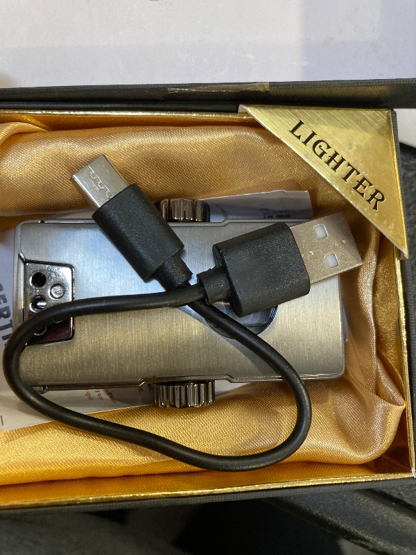 Photo 1 of NINSI Smart Kerosene Lighter 4-Ignition Methods, Voice Activated Soft Flame Lighter, Spinner Mecha Design Refillable Lighters with Cool Colorful Breathing Light (Black, No Fuel)