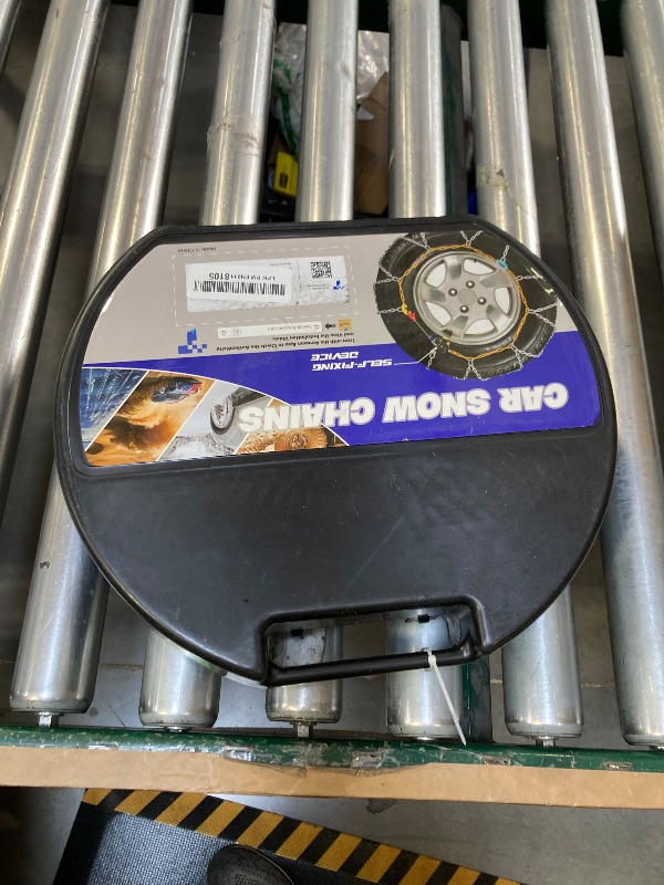 Photo 1 of Snow-Chains Auto Fixing 1 Min Quick Fit Easy Installation Tire-Chains, Portable Reusable Universal Emergency Tire Traction Chain for Passenger Car, Pickup Trucks and SUV - Set of 2