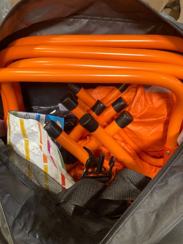 Photo 3 of MUROZA Agility Ladder, Agility Speed Training Equipment Set, 20ft Speed Ladder, 12 Soccer Cones, 4 Hurdles, Jump Rope, Running Parachute, Soccer Football Basketball Training Equipment Accessories