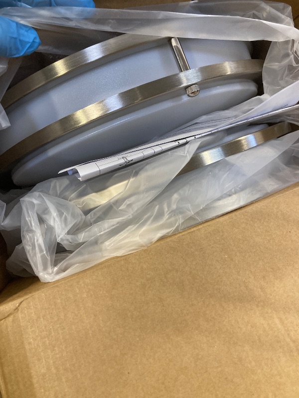 Photo 1 of 36W LED Ceiling Lights 3600lm Super Bright, Dimmable Flush Mount Light Fixtures 6500K/5000K/4000K/3000K/2700K Adjusted Modern Ceiling Lights 2PACK, 13 Inch Ceiling Lamps for Bedroom Kitchen, Nickle