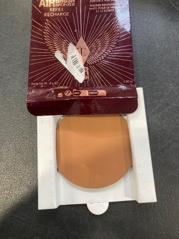 Photo 1 of Charlotte Tilbury Airbrush Matte Bronzer Refill - Smoothing & Blurring Powder Bronzer with an Airbrush Finish - Refillable Makeup Infused with Silky Mica & Hyaluronic Acid - 3 Tan