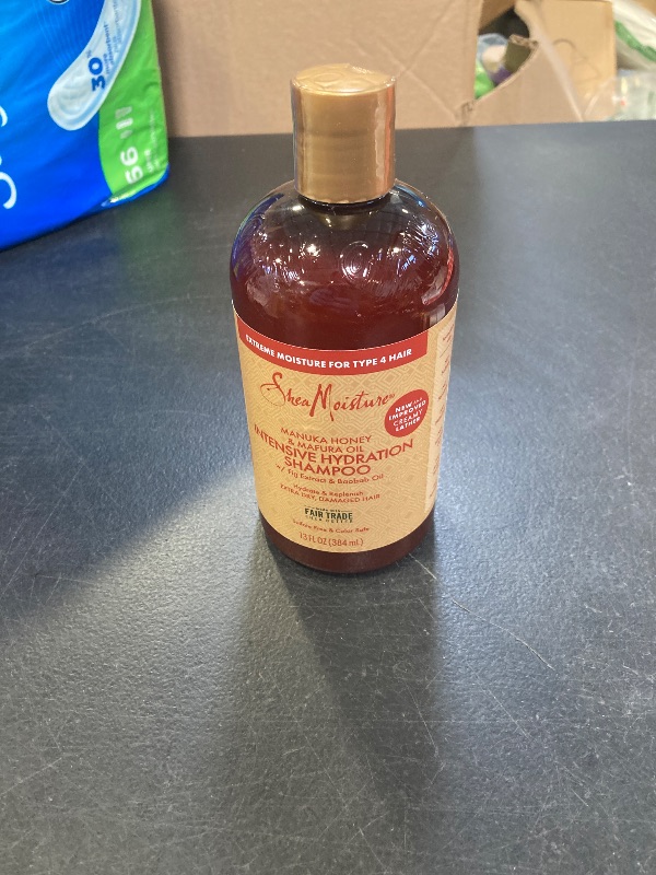 Photo 1 of Shea Moisture Intensive Hydration Shampoo Manuka Honey and Mafura Oil for Dry, Damaged Hair Sulfate-Free 13 oz