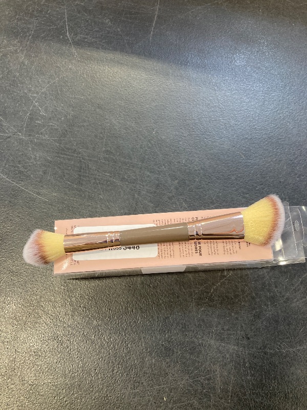 Photo 1 of  Dual-Ended Cream + Powder Brush, Two-in-One Makeup Brush