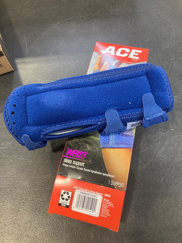 Photo 1 of ACE Night Wrist Sleep Support, Adjustable, Blue, Helps Provide Relief from Symptoms of Carpal Tunnel Syndrome, and other Wrist Injuries