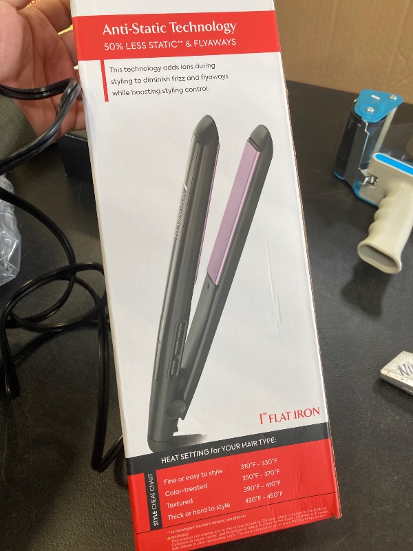 Photo 1 of Remington 1" Flat Iron, Hair Straightener with Anti-Static Technology, Rapid 30-Second Heat-Up, 60-Minute Auto Shut-Off, 30% Longer Ceramic Floating Plates, and Titanium-Ceramic Coating