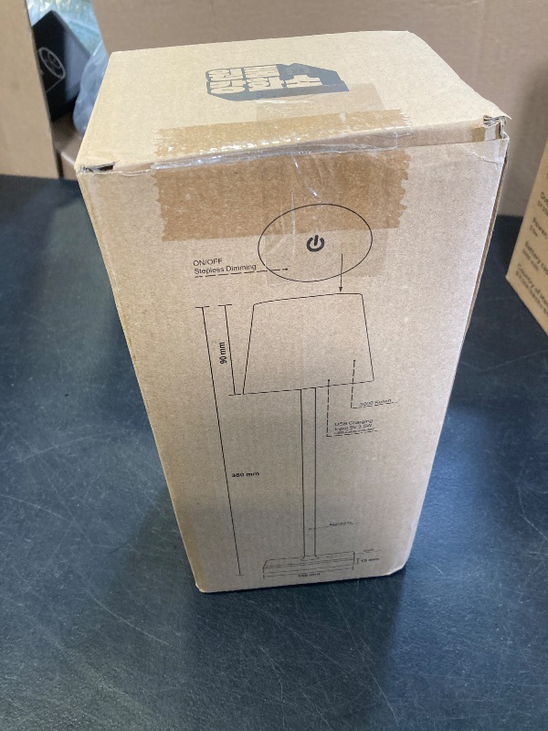 Photo 1 of 2-Pack Rechargeable Cordless Table Lamps, Battery-Operated Wireless Minimalist Table Lamp, 3 Colors Stepless Dimming LED Adjustable Height Table Lamp for Dining/Bedside/Camping (2, Double-rod black)