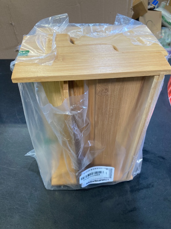 Photo 1 of 2 Pack Spice Rack Organizer for Cabinet - 3 Tier Bamboo Expandable Display Shelf for Seasoning Storage in Kitchen Pantry