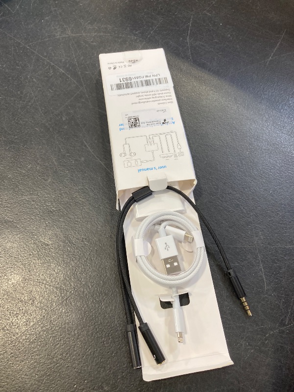 Photo 1 of Sanjyut Microphone & 3.5mm Headphone Adapter for iPhone Microphone Adapter for Live-Streaming with Charging Port Lighting to Audio & MIC Adapter Compatible with iPhone/iPad