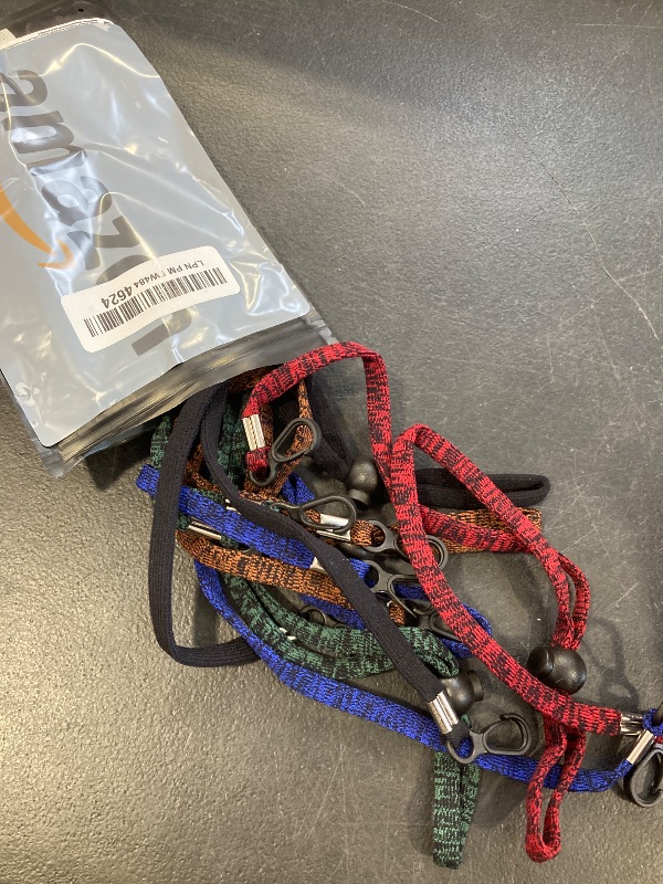 Photo 1 of SHINKODA Mask Lanyard Elastic Extra Long Face Mask Extender Strap with Double Holder Clips & Adjustable Cord Locks for Kids Men Women, Pack of 5