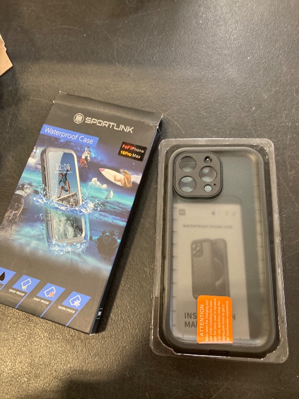 Photo 1 of SPORTLINK for iPhone 16 Pro Max Case - IP68 Waterproof Military Protective Full Body Heavy Duty Shockproof 360 Sealed Dustproof with Camera Screen Protector Cover for i Phone 16 Pro Max 6.9" Black