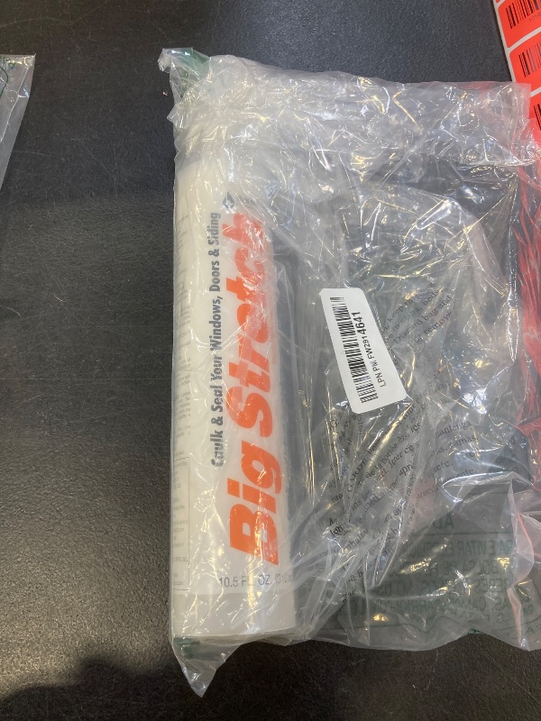 Photo 1 of Sashco Big Stretch Acrylic Latex High Performance Caulking Sealant, 10.5 oz Cartridge, Clear