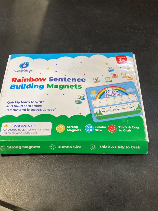 Photo 1 of 110 PCS Sentence Building Kit for Kids, Speech Speak Spell Games, Word Building Magnets, Speech Therapy Toys for Toddlers, Reading Games for Kids, Learn to Read, Reading Manipulatives - Simply Magic