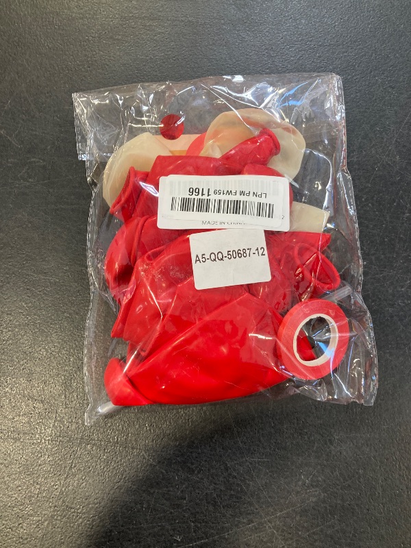 Photo 1 of RED AND CLEAR BALLOONS WITH CONFETTI 