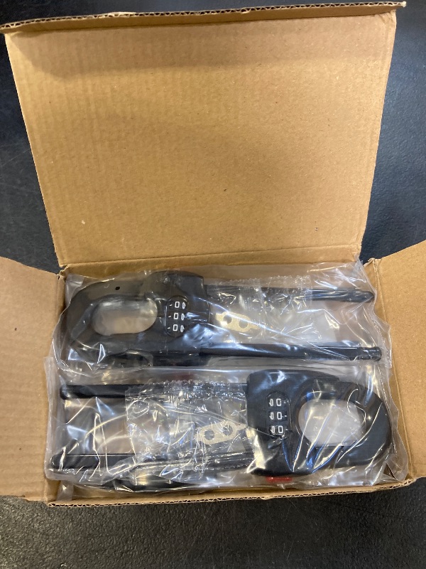 Photo 1 of Upgrade 4 Packs Sliding Cabinet Locks, Baby Proofing U-Shaped Child Safety Latches Adjustable White Locks for Handles Knobs Drawers - Black