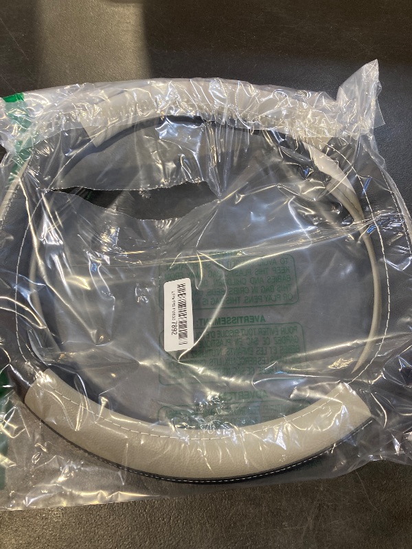 Photo 1 of SEG Direct Car Steering Wheel Cover for Prius Civic Model 3 Model Y Camaro, Small Size 14-14.25 inch, Black and Gray Microfiber Leather