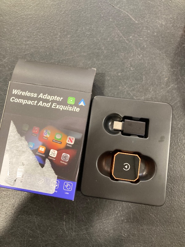 Photo 1 of 2026 Aimoon Mini Wireless CarPlay Adapter Upgrade Wired to Wireless for CarPlay & Android Auto Plug and Play Fast Auto-Reconnect Stable Control Zero Delay Car Play for iPhone iOS 10+ Android 11+