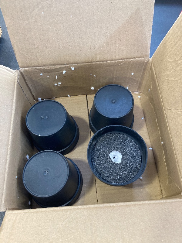 Photo 1 of * SEE NOTE * Palonu Artificial Hanging Plants for Shelf, 4 Pack Fake Potted Greenery Faux Eucalyptus Vine, Mandala Vine, String of Pearls,Pea pod Leaves in Pot for Office Living Room Bathroom Indoor Outdoor Décor