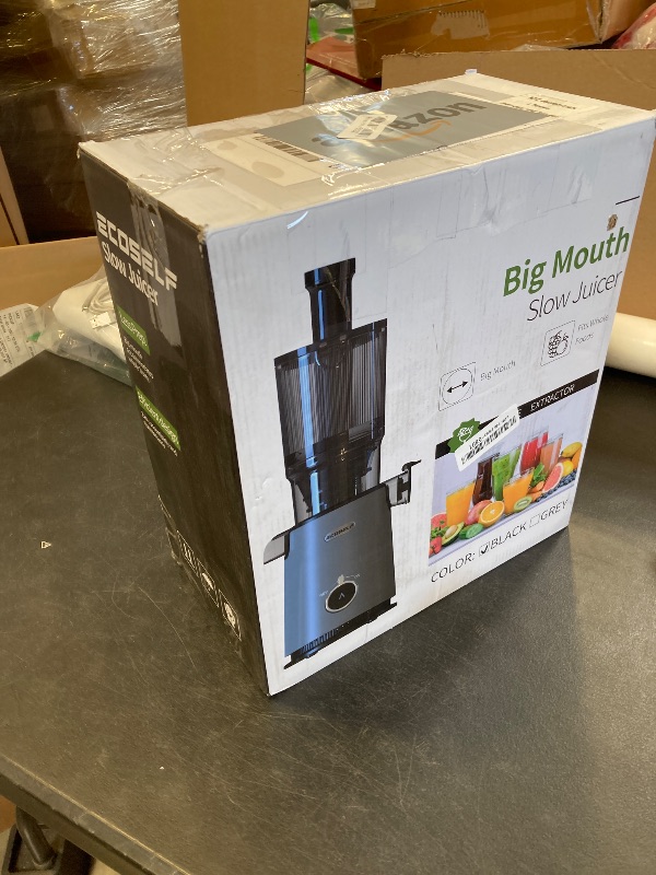 Photo 1 of ECOSELF Juicer Machines - Wide Mouth Feed Chute with Self Feeding Hands-Free Design - Cold Press Juicer for Vegetables and Fruits - Juice Extractor Machine High Juice Yield - With Pusher