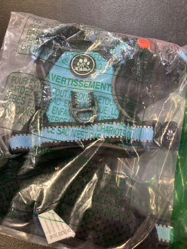 Photo 1 of IVY&LANE No Pull Dog Harness for Small Dogs, Dog Vest Harness with Leash, Safety Belt and Storage Strap, Fully Adjustable Harness, 360° Reflective Strip, Soft Handle (Blue, XS)