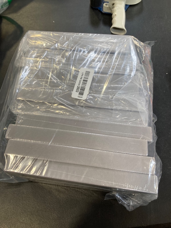 Photo 1 of 7Color Sky 12 Pack Jewelry Tray for Drawer Velvet Earring Organizer Stackable Jewelrys Ring Organizer Divided Display Tray 216 Grids, Grey