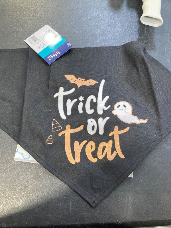 Photo 1 of M/L TRICK OR TREAT BANDANA FOR DOGS