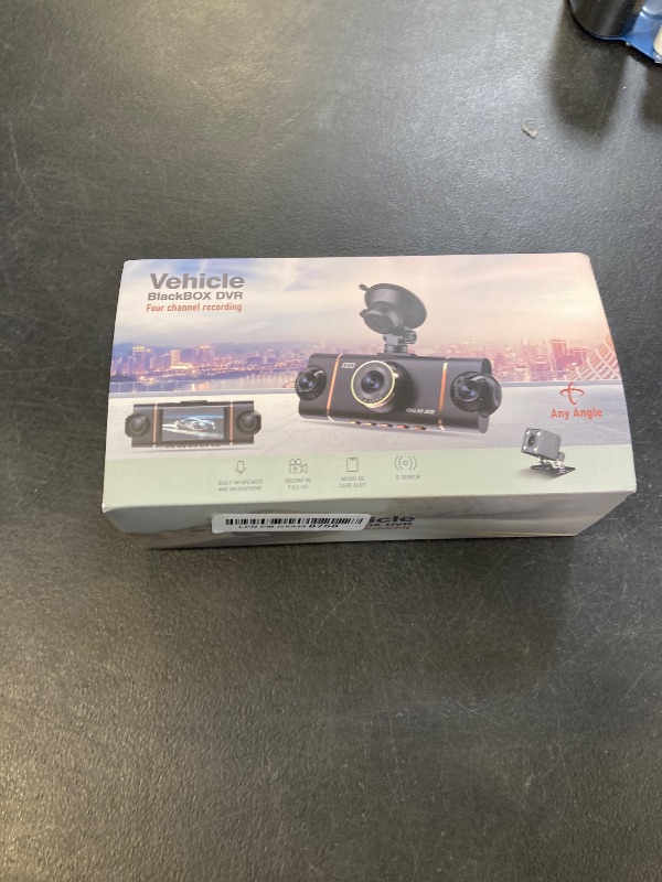 Photo 1 of 4K+1080P*3 FHD 4 Channel 360° Dash Cam, Front Rear Inside Left Right Car Camera, 5GHz WiFi App Control, 8 IR Lamps Night Vision, 24H Parking Mode, G-Sensor, Loop Recording, 64GB SD Card Included