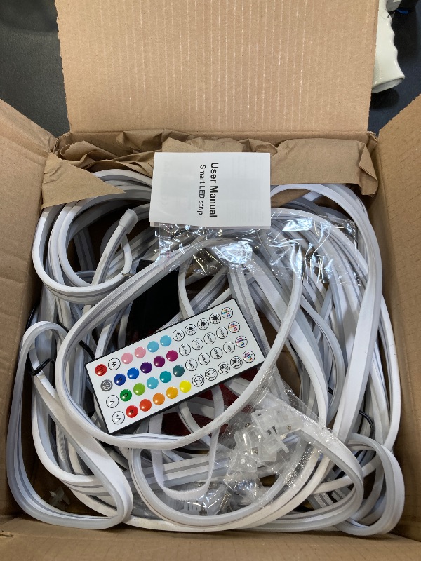 Photo 1 of SILFU Neon Rope Lights, 50FT RGB LED Strip Lights, Waterproof IP67 LED Lights for Bedroom, DIY Design, Music Sync, 44 Key Remote Control, Multiple Modes for Bedroom, Holiday Decoration