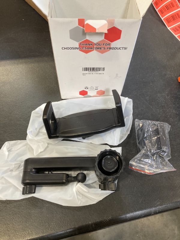 Photo 1 of eSamcore Tablet Holder for Car, for iPad Cup Holder Car Mount with 1.57" Depth Large Clamp 15" Height Adjustable Tab Mount Holder for 6"-12.9" Cell Phone iPhone iPad Stand Travel Accessories