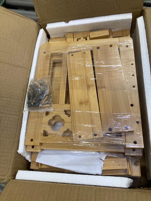 Photo 1 of Gmasiou Meditation Altar Table for Spiritual, Puja Table with Drawer, Perfect Used for Prayers, Divination, Worship or Bamboo Furniture for Displaying Jars, Plants and Books (16.5x9.8x11 in)