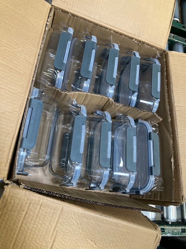 Photo 1 of VERONES 10 Pack 22 OZ Glass Meal Prep Containers, Airtight Glass Lunch Containers Set, Glass Food Storage Containers with Lids,Exclusive of BPA, for Microwave, Oven, Freezer & Dishwasher Friendly,Grey