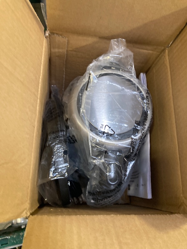 Photo 1 of Amazon Basics Electric Stainless Steel Kettle for Tea and Coffee, BPA-Free, Fast Boiling, Auto Shut-Off, 1.7 Liter, 1500W, Black and Silver