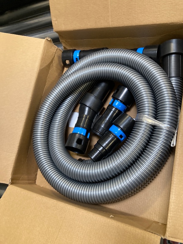 Photo 1 of 10FT Shop Vac Hose Power Tool Kit, 2-1/2" Dust Collector Hose Connection, 6 Expanded Multi-Brand Vacuum Hose Adapters, for Home & Shop Vacuum System, for Shop Vacuums, Table Saw, Sander, and More