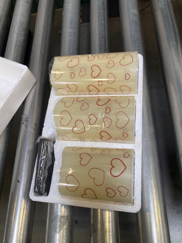 Photo 1 of Baquler 3 Pcs Valentine Flameless Candles Projector with Remote Timer - Heart Projector Lights LED Candles Battery Operated for Indoor Valentines Day Romantic Home Decor Gifts