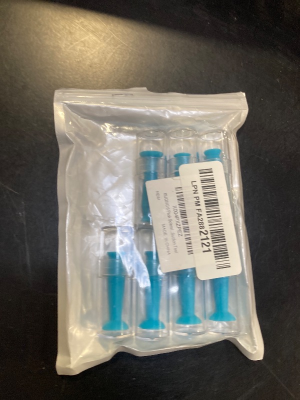 Photo 1 of MUQING 8 Pack Scleral Lens Inserter with Suction Cups on the Bottom, Blue Ventless Applicator for Hard/RGP Lenses, Scleral Lenses, Hard Scleral Contact Lens Handler