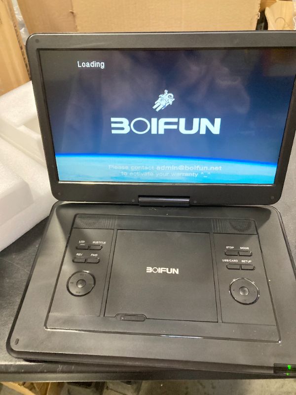 Photo 1 of 17.5" Portable DVD Player with 15.6" Large HD Screen, 6 Hours Rechargeable Battery, Support USB/SD Card/Sync TV and Multiple Disc Formats, High Volume Speaker, Black