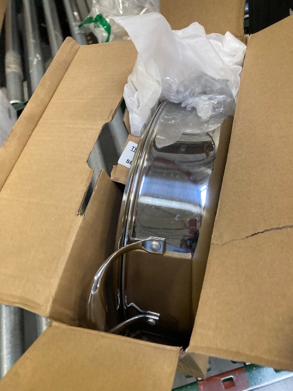 Photo 1 of EWFEN 12 Inch Tri-Ply Stainless Steel Frying Pan, Compatible with All Cooktops Up to 600?, Large Frying Pan with lids, Induction-Ready Skillet, Dishwasher and Oven Safe, Even Heat, 12" Pan+Handle+Lid